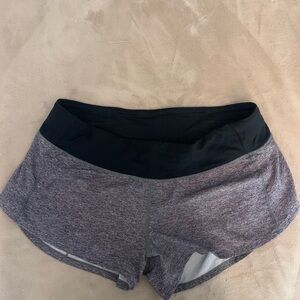 Lululemon Athletica Black and Gray Athletic Shorts